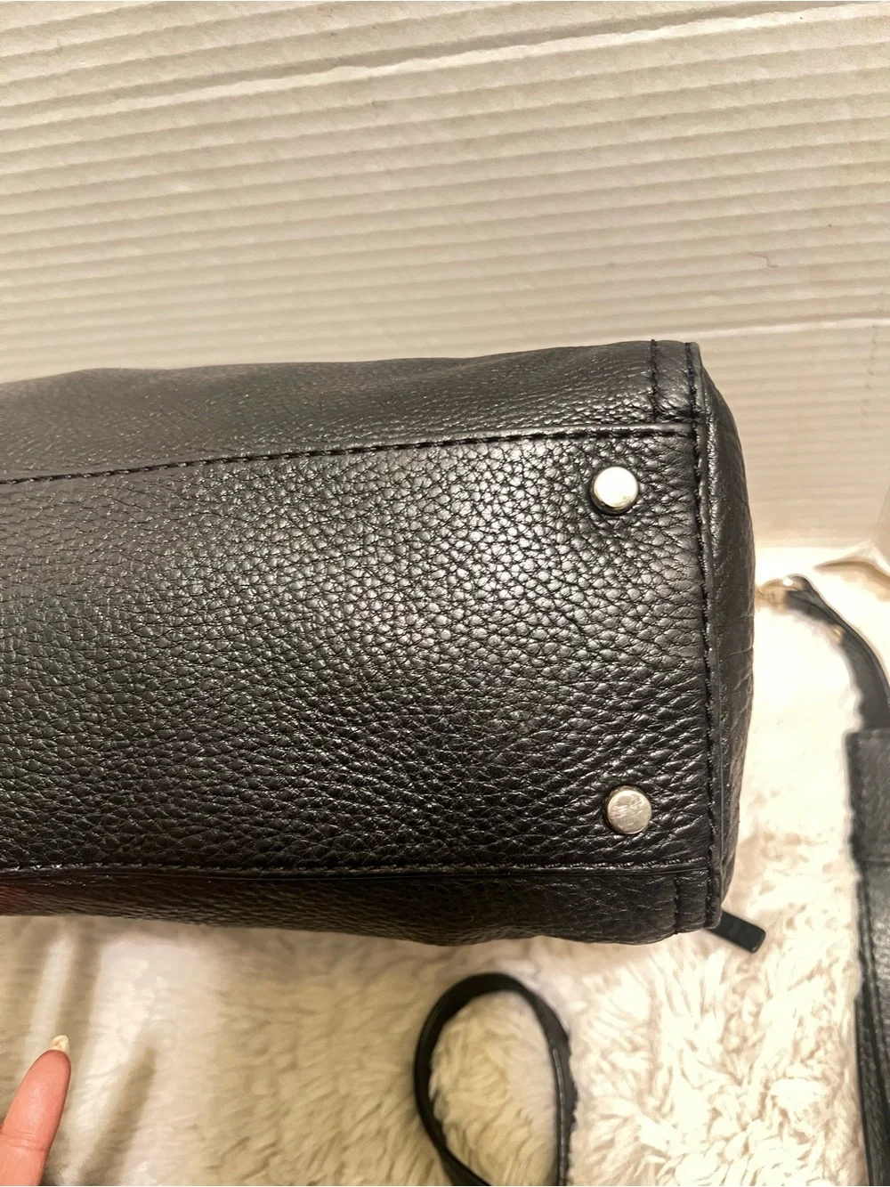 kate spade Cobble Hill Little Minka Black Leather Convertible Shoulder Bag